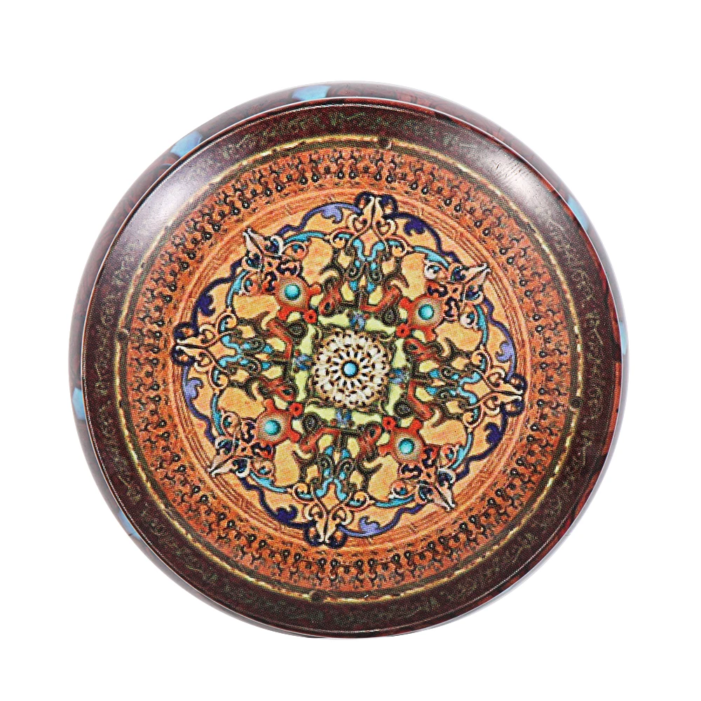 European Vintage Flower Printed Mini Metal Tin Jars Wax Making Candle Container Small Jewelry Candy Storage Pots storage box storage jar storage sets household storage sets