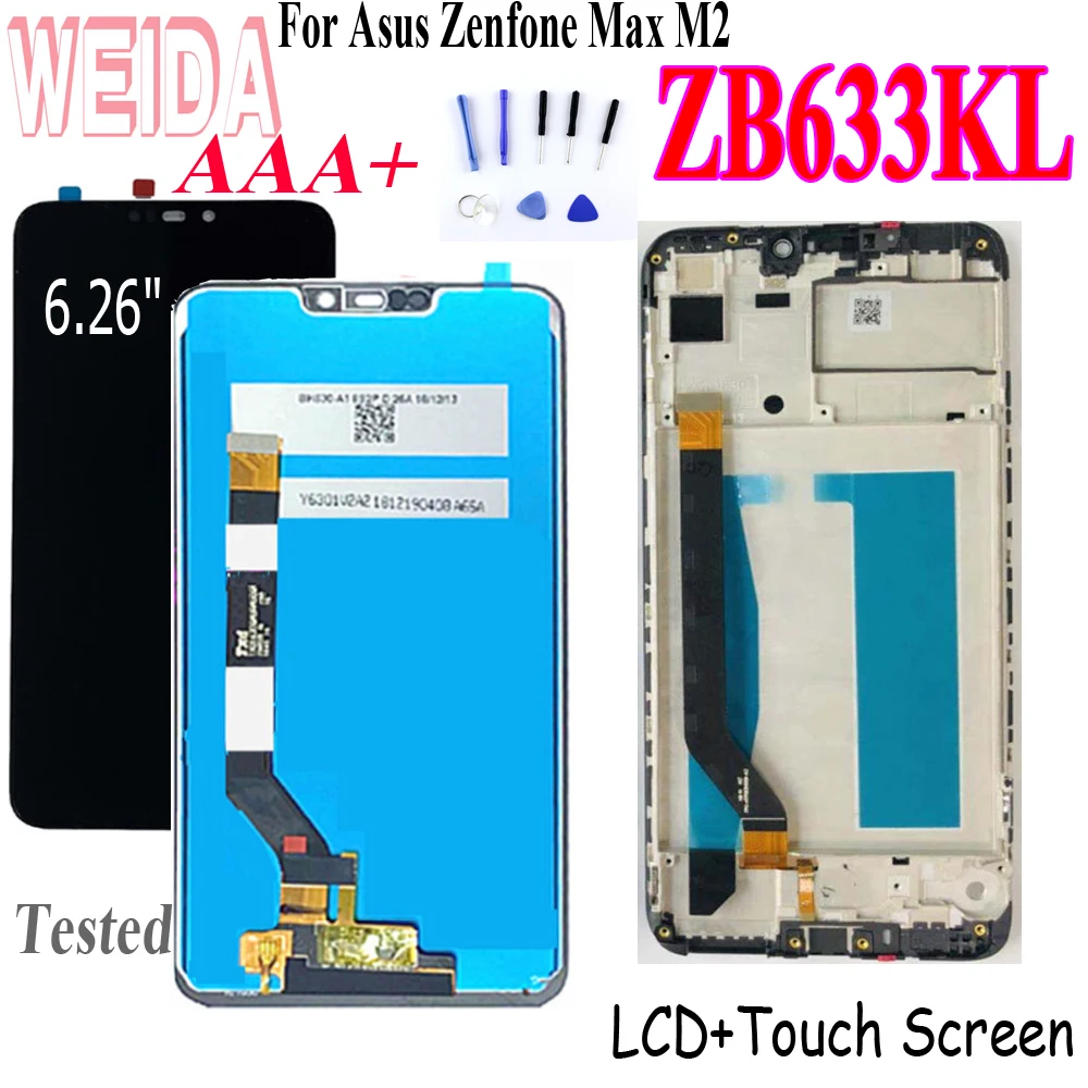 

WEIDA OriginalÂ Lcd For Asus Zenfone Max M2 ZB633KL LCD Display Screen+Touch Panel Digitizer For Asus ZB633KL ZB632KL Lcd X01AD