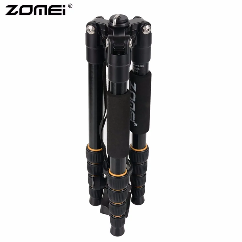 Zomei Q666 Professional Camera Tripod Lightweight Portable Travel Aluminum Monopod With 360 Degree Ball Head For DSLR Camera