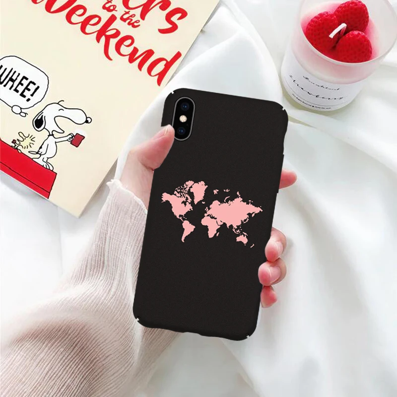 Чехол для iPhone 11 Pro XS MAX X XR 7 8 6 6s Plus черный белый жесткий чехол телефона из