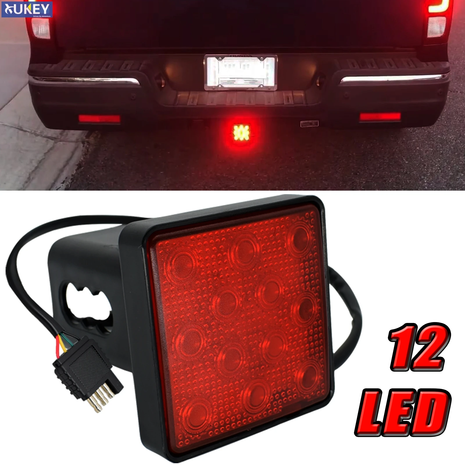 12v車テールライト2 トレーラートラックヒッチ牽引レシーバーカバーと12 Ledブレーキテールライトトレーラー部品 信号ランプ Aliexpress