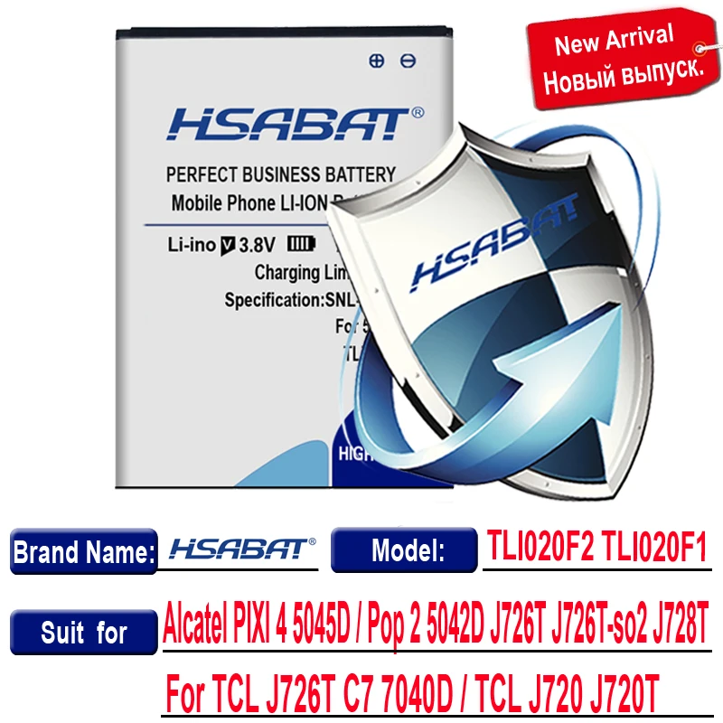 TLI020F2 TLI020F1 для Alcatel PIXI 4 5045D/Pop 2 5042D J726T J726T-so2 J728T для TCL J726T C7 7040D/TCL J720 J720T Батарея