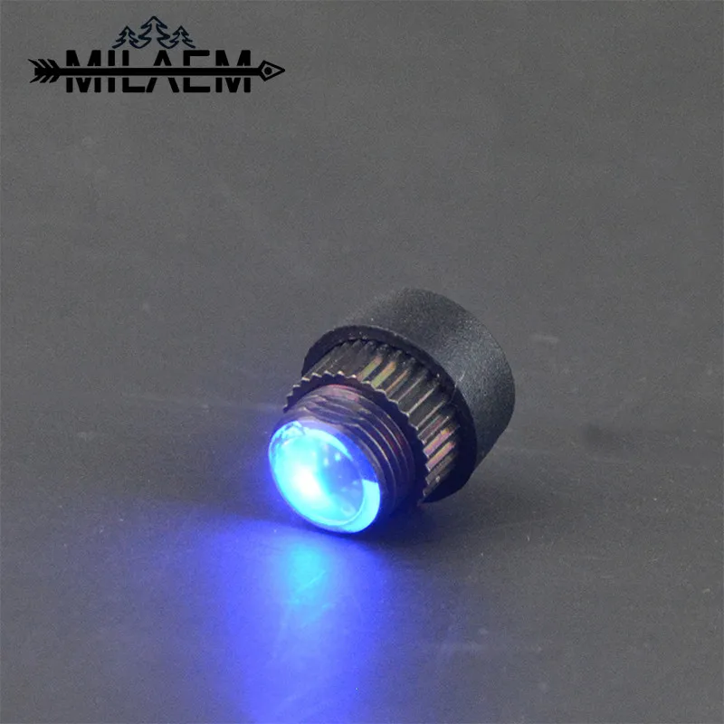 

1 Pc Adjustable Bow Sight Device 9 mm Blue LED Sight Light Fit 3/8"-32 Thread Universal for Archery Compound Bow Hunting