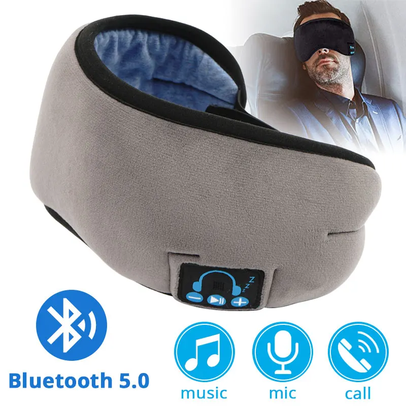 Bluetooth 5,0 наушники, маска для сна, беспроводные наушники, Hi-Fi стерео гарнитура, музыкальная повязка на голову, мягкая удобная маска для сна