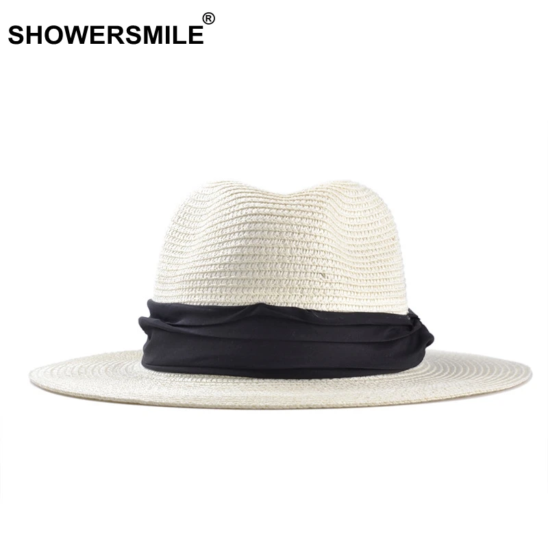 Шляпа SHOWERSMILE соломенная для женщин и мужчин Повседневная пляжная Панама с