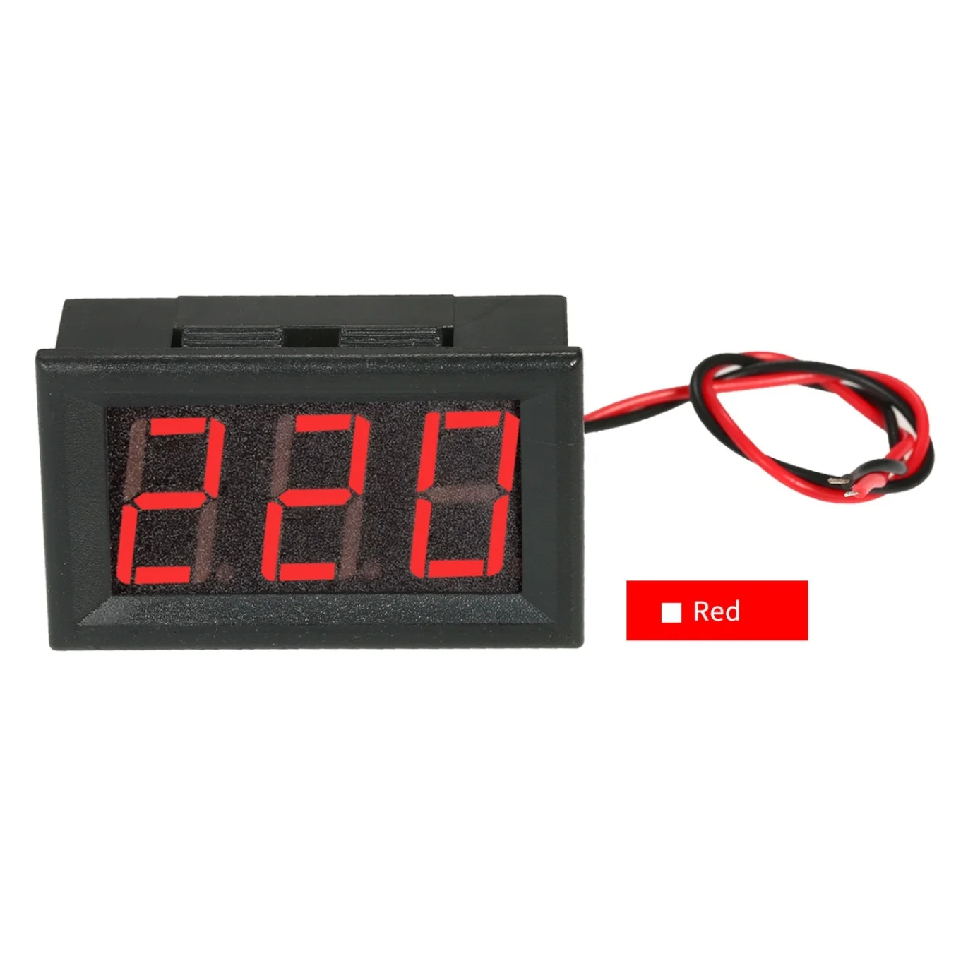 Тестер напряжения два провода DC4.5V-120V индикатор напряжения высокая точность вольт метр Панель обратного подключения защита - Цвет: Red