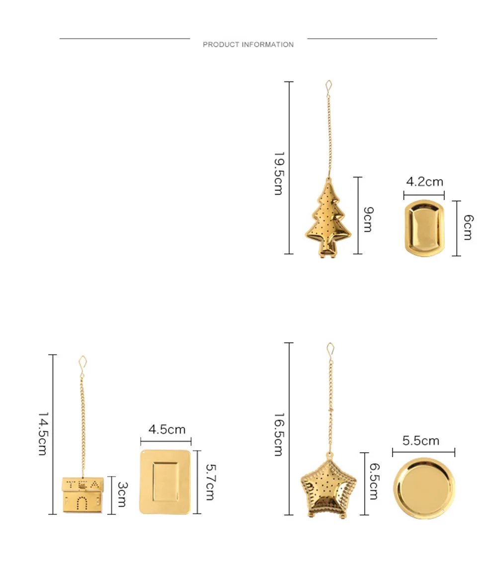 Шикарный нержавеющий стальной сетчатый ситечко для заварки чая нордический Золотой металлический ситечко для чашек Чайный фильтр капельный с цепочкой кухонный инструмент