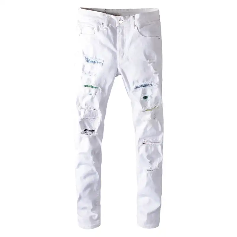 white pants with holes