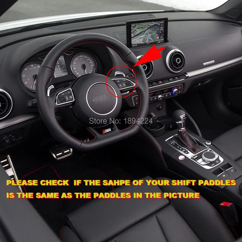2 шт. высокое качество автомобиля рулевое колесо сдвиг Paddle Shifter расширение для Audi S3