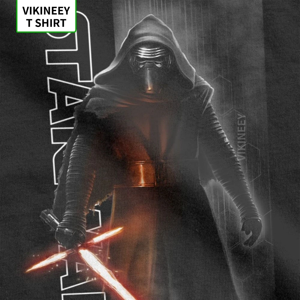 Звездные войны, серия, футболка для мужчин, The Force Awakens Kylo Ren Shadows, футболка для мужчин, обычные топы, потрясающие футболки, хлопковая футболка из ткани