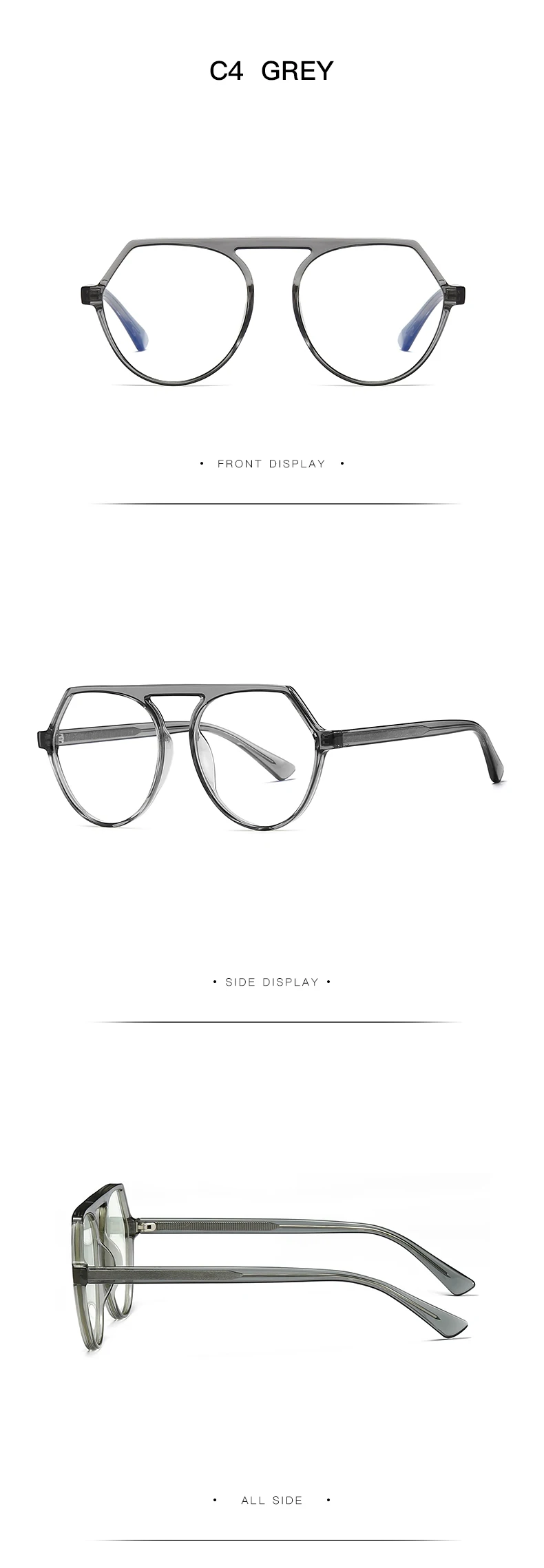 Unisex Eyeglasses Acrylic Tr90 Cp Frame 2033