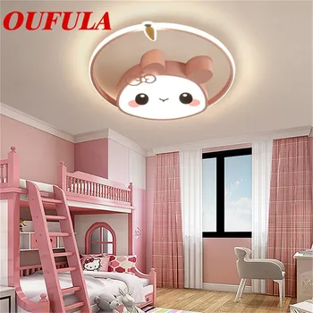 

OUTELA Children's Ceiling Lamp Radish and Rabbit Modern Fashion Suitable For Children's Room Bedroom Kindergarten