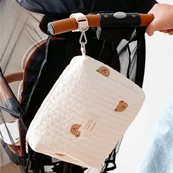Sac de transport pour couches de bébé, sac humide en coton en forme d'ours, sac de rangement Portable pour couches de bébé, couches réutilisables 