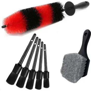 

7Pcs Car Cleaning Brushes for Car Body Wheel Tire Rim Scrub Brush Detailing Brush Car Washing Brushes for Dirty Road Grime