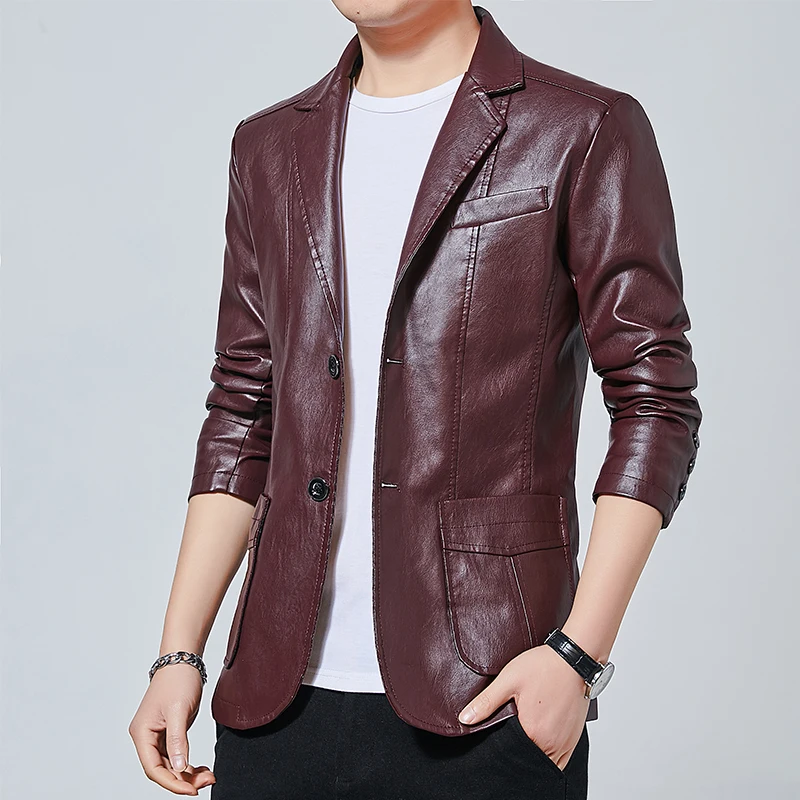 Crocodile Famous brand mens leather jackets and coats Men's Leather Jackets  Casual Motorcycle PU Jacket Biker Leather Coats