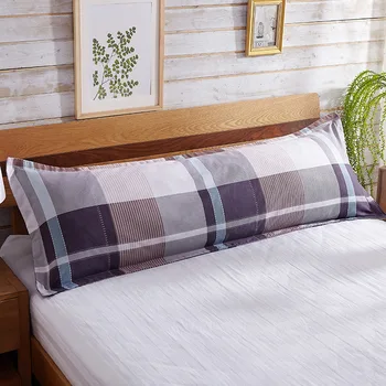 

1 Piece 50cm*150cm Grid Pillow Cases Floral Printed Pillowcase Polyester Body Hugging Pillow Cover for Bedroom Livingroom Decor