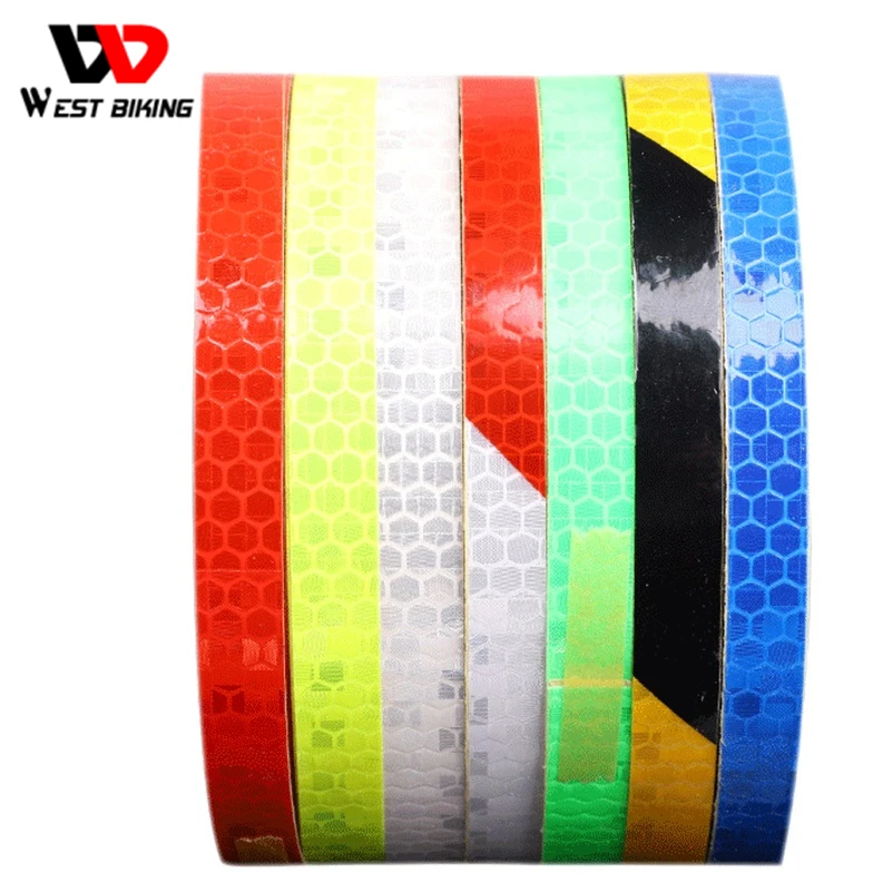 WEST BIKING Bike Reflective Tape Sticker Fluorescent Bike Reflective