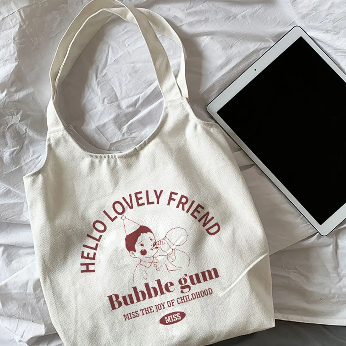 Повседневная Женская майка, большая емкость, простая сумка для покупок с буквенным принтом, кремовый цвет, женская сумка для рук, простой пакет, сумка