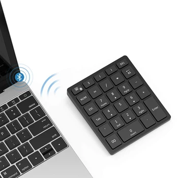 

Desktop Tablet Numeric Keyboard Wireless Bluetooth Portable 28 Key Multiple Shortcut Rechargeable Led Ergonomic Smartphone PC