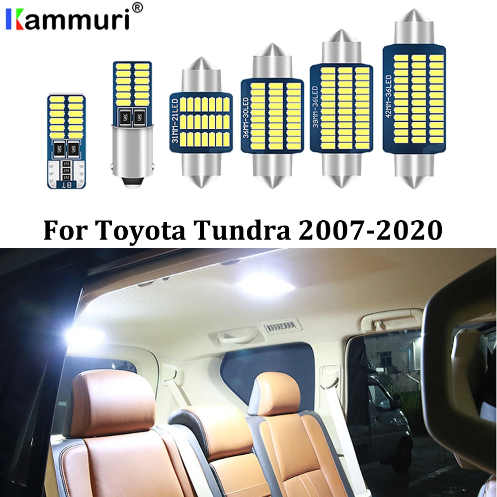KAMMURI 18 шт. без ошибок Белый светодиодный автомобильный интерьерный светильник посылка комплект для 2007- Toyota Tundra светодиодный интерьер