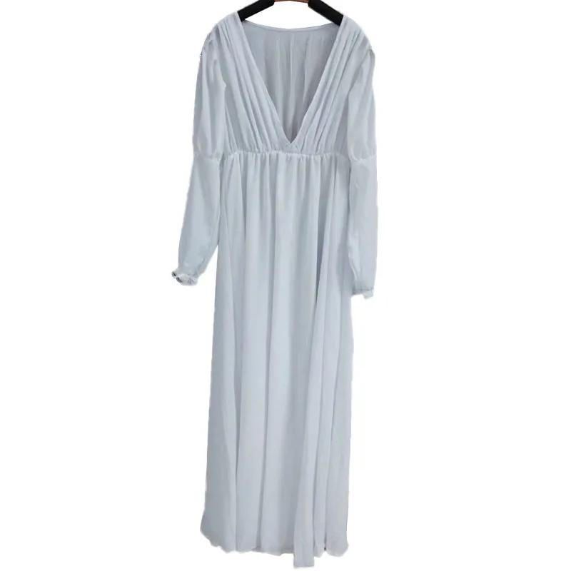 Женский средневековый костюм феи длинное прозрачное платье в стиле ренессанс