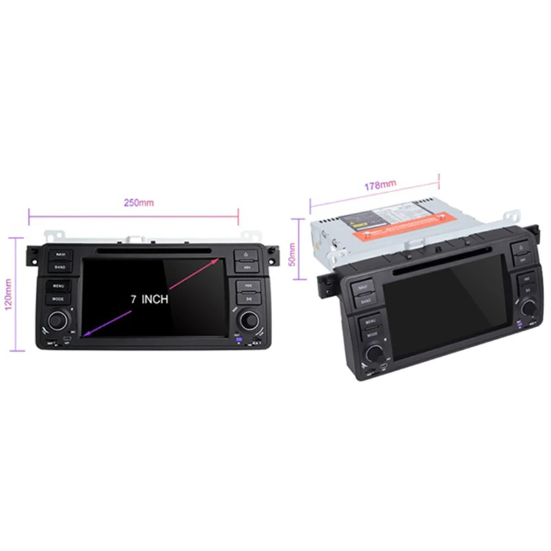 1 Din Android 9,0 Автомобильный DVD плеер для BMW E46 M3 318/320/325/330/335 Rover 75 1998-2006 gps навигации BT Wi-Fi модуль(4+ 32G