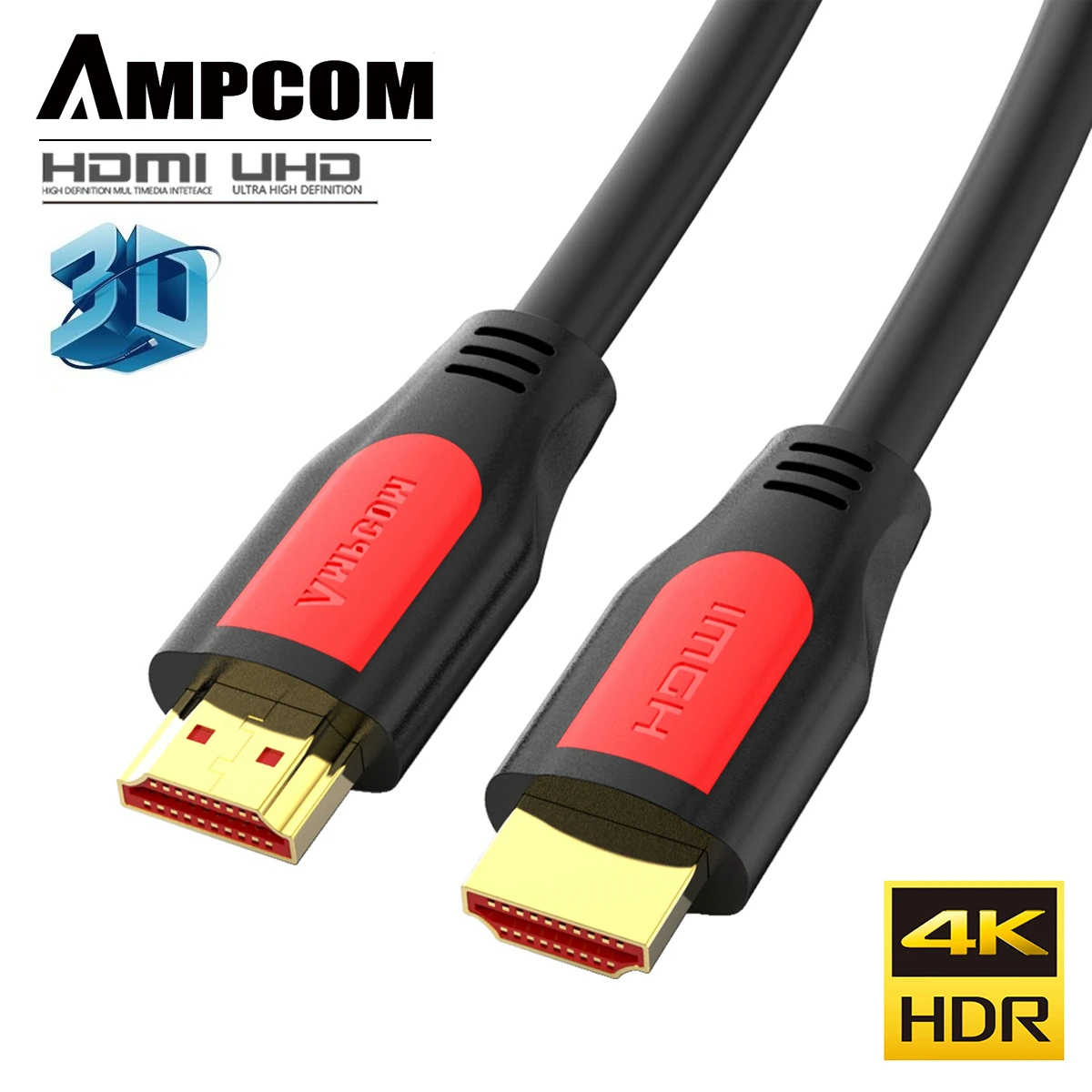 HDMI кабель AMPCOM 2.0a 2.0b 4K 2 0 Поддержка 3D Ethernet HDR 4:4:4 для HDTV компьютера ноутбука PS4