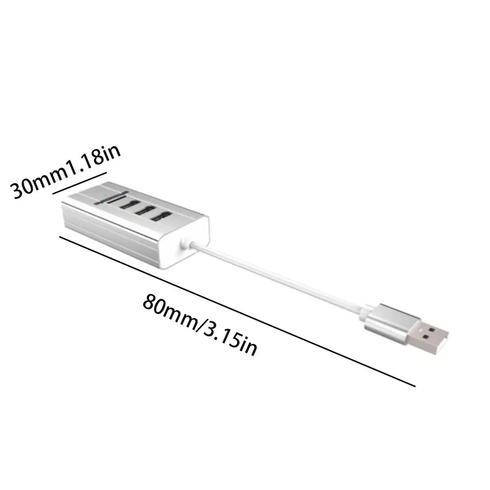 3,5 мм порты алюминиевый корпус Многофункциональный узловой центр USB-C 3,1 USB2.0 Mic порты звуковая карта TF кард-ридер