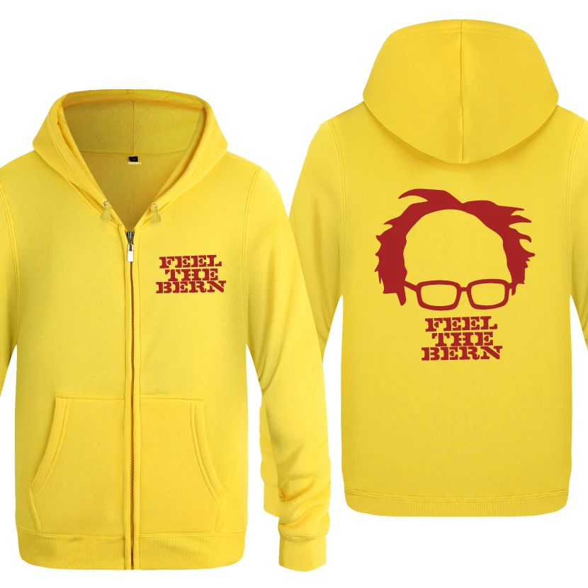 Bernie Sanders толстовки мужские мужские с молнией с капюшоном флисовые толстовки кардиганы