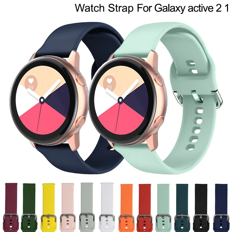 Ремешок силиконовый ремешок для спортивных часов Galaxy watch active 2 1 спортивный умных