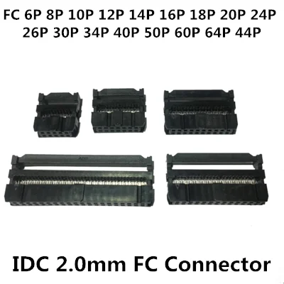 IDC Socket 2.0 mm Pitch 6 8 10 12 14 16 18 20 24 26 30 34 40 44 50 60 64 Pin Female 1.27 Ribbon Cable Connector | Обустройство дома