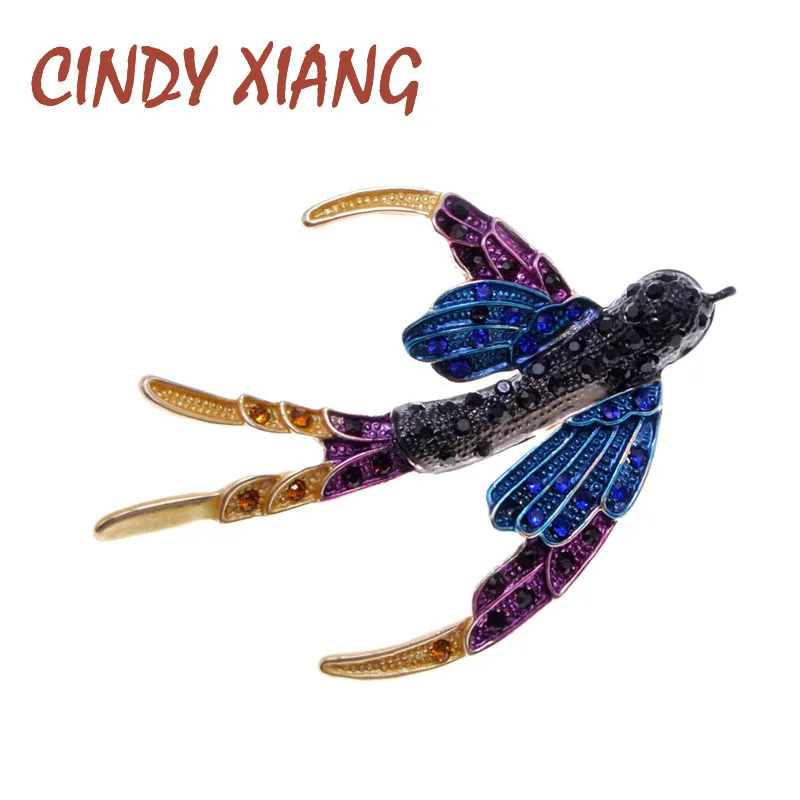 CINDY XIANG Новое поступление красочные броши с ласточкой для женщин модная брошь с животными птица брошь дизайн свадебные аксессуары подарок