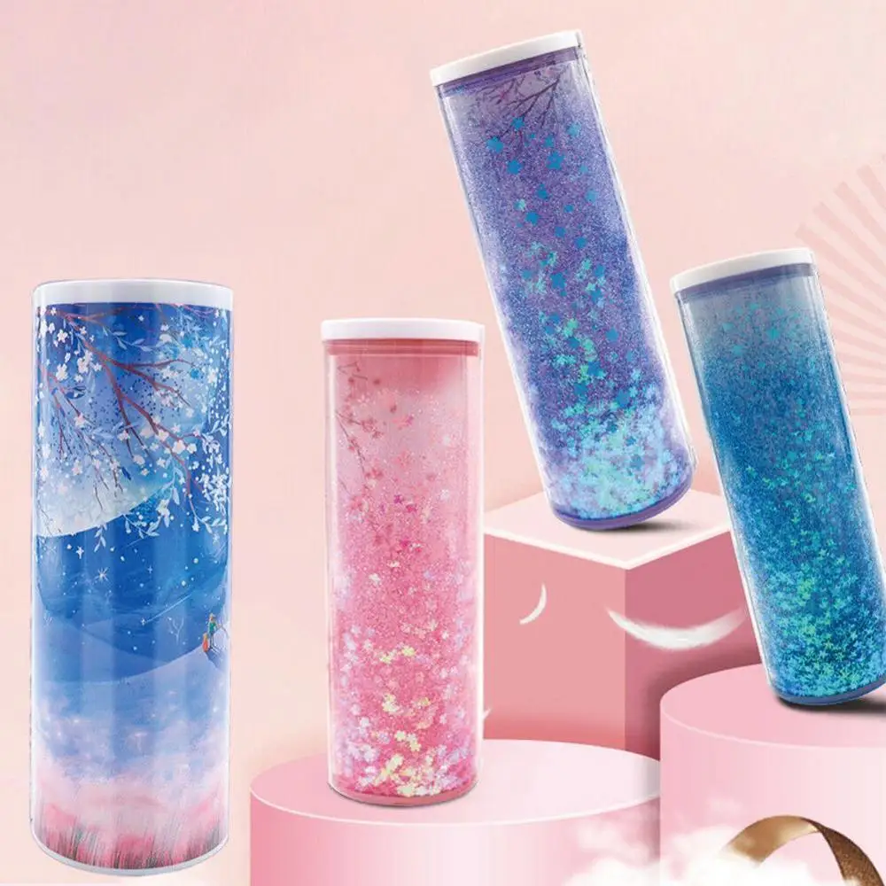 1 шт. полупрозрачный креативный Многофункциональный цилиндрический пенал с