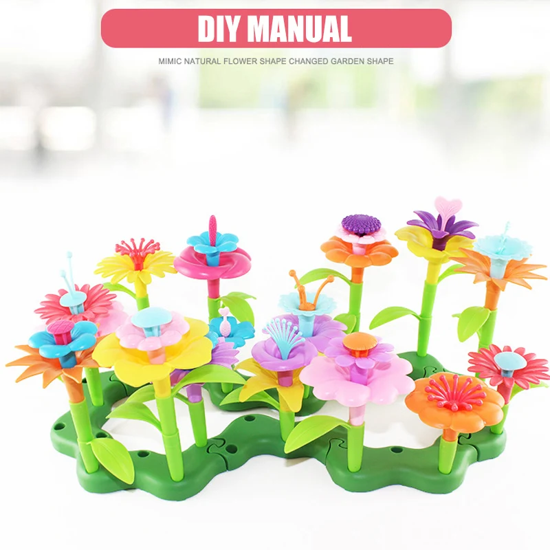 Flower Building Toy Garden Blocks Set for Kids Children Educational Plays Early Learning UD88