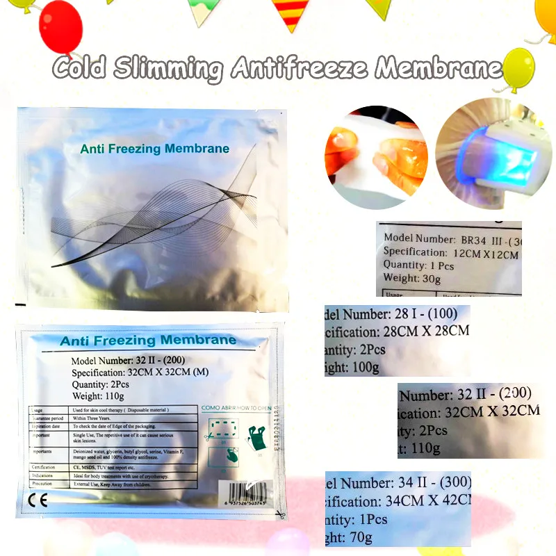 US $249.98 AntiFreezing Membrane For Sale 100Pcs FastCooling Antifreeze Membrane For Fat Freezing Machine