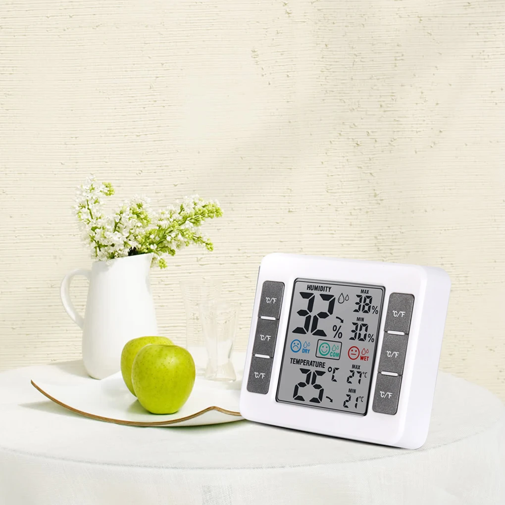 ЖК-цифровой термометр гигрометр Макс/Мин Цифровой измеритель температуры влажности для детской комнаты домашнего использования стоячая