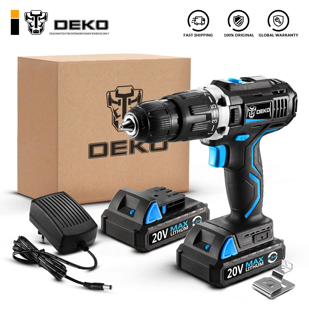 DEKO GCD20DU3 SET2 20V Household Woodworking Lithium Ion Battery