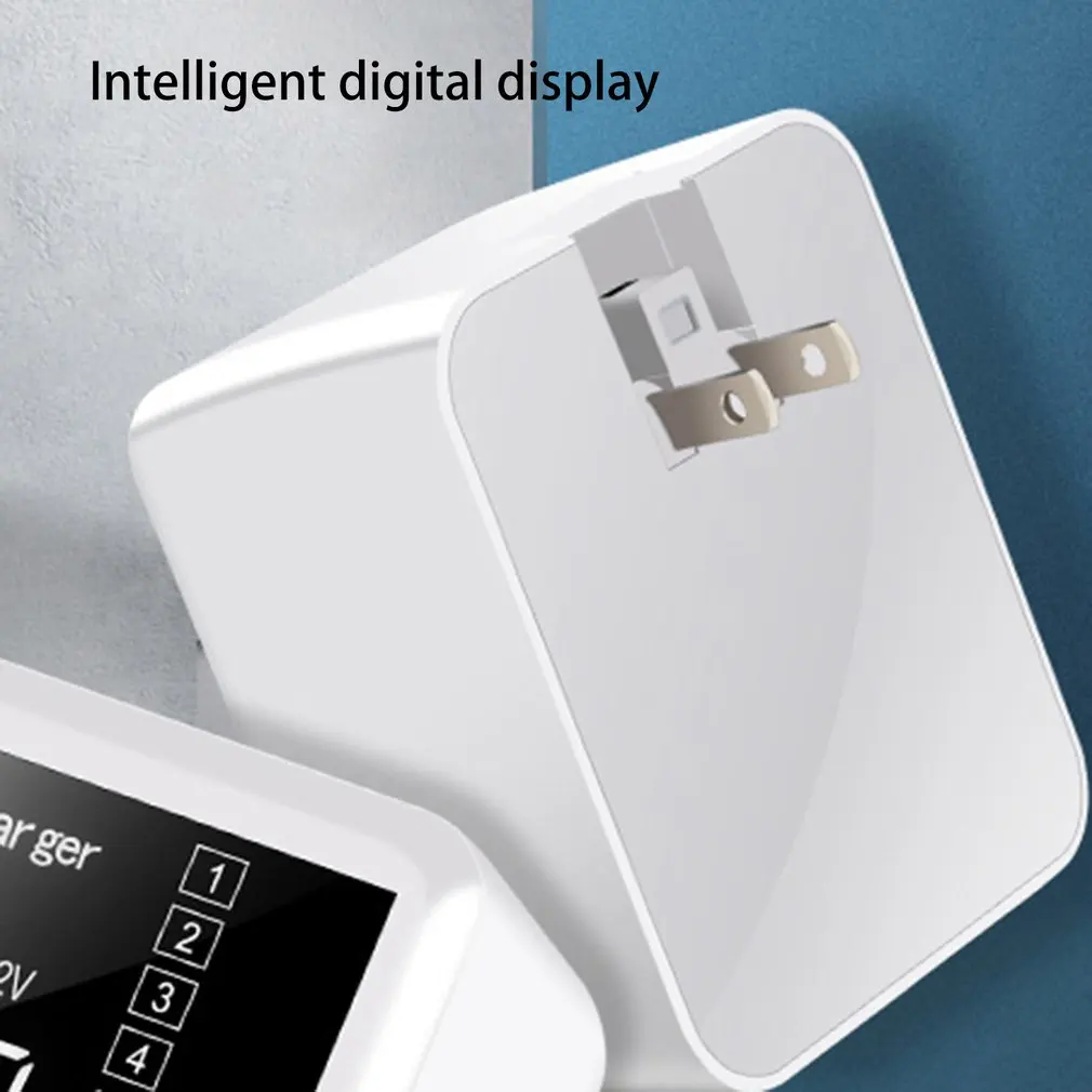 A9T 30 Вт QC3.0 USB+ type-C 4 порта зарядное устройство адаптер цифровой дисплей Быстрая зарядка USB зарядное устройство для путешествий
