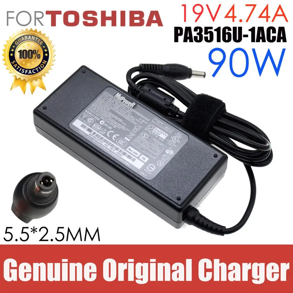 Оригинальный для ноутбука TOSHIBA 19V 4.74A 90W PA3516U 1AC3 PA 1900 24 заглушка разъема питания AC
