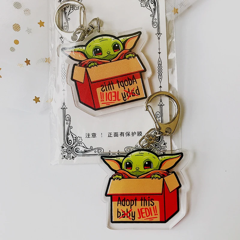 Mignon Star Wars bébé Yoda porte-clés la montée de Skywalker porte-clés hommes femmes mode Anime bijoux porte-clés cadeau jouets