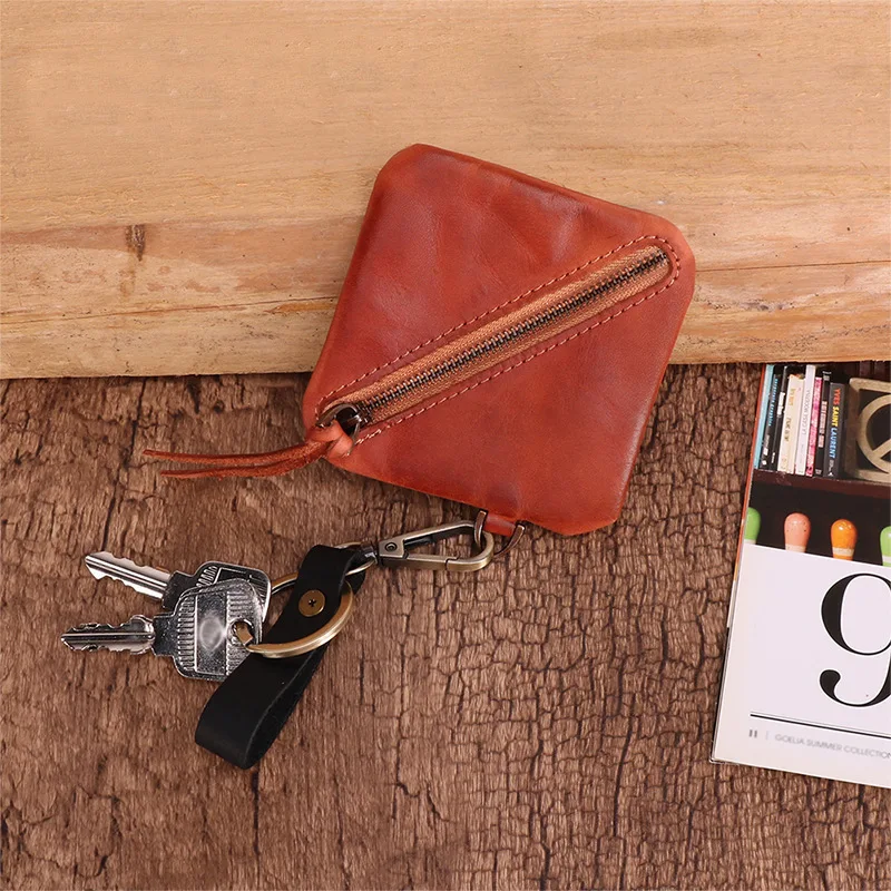 

Fashion Genuine Leather Women Square Zipper Coin Purse Small Purse Cowhide Money Bag Coin Wallet Mini Pouch Female Cute Wallet