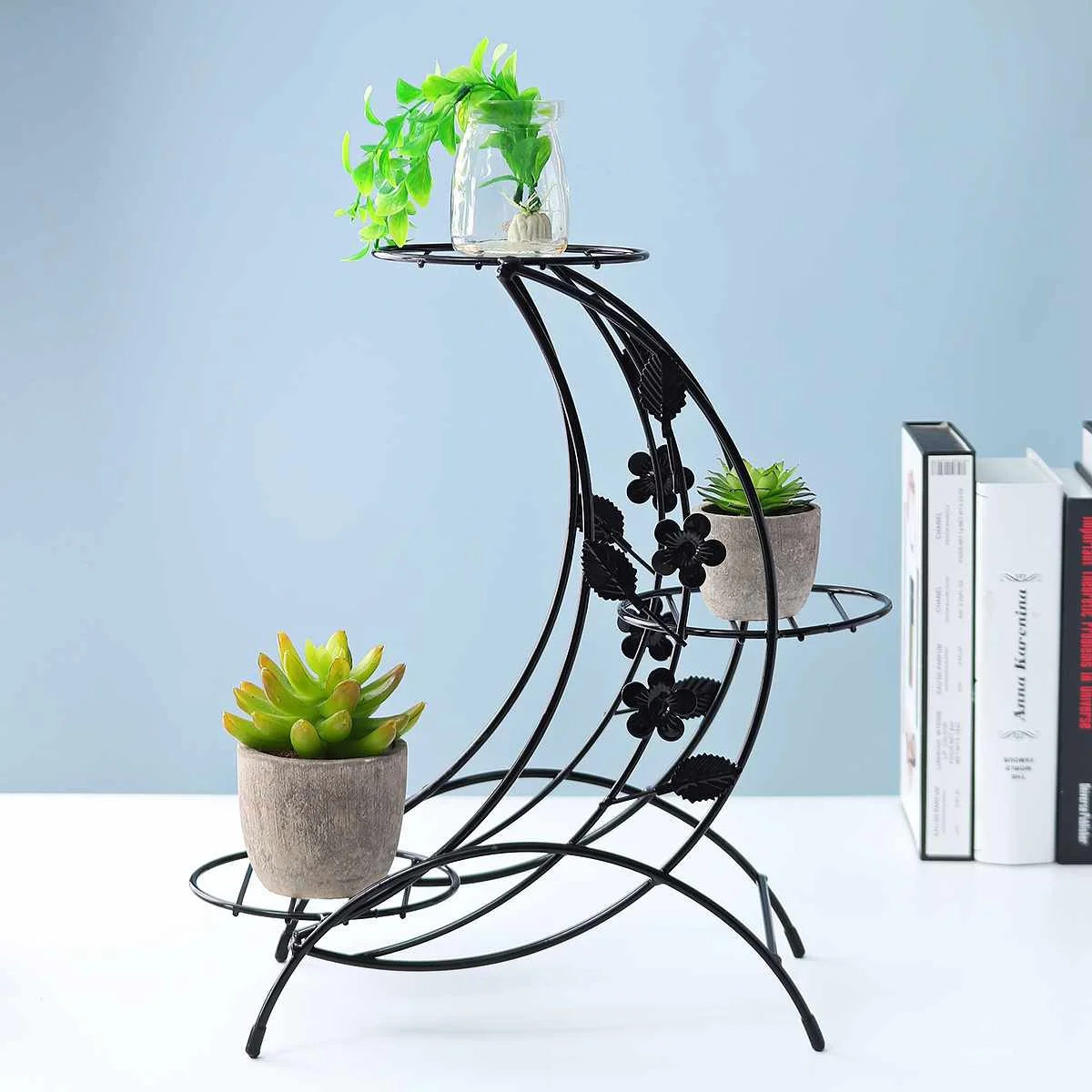 

Household Iron Plant stand Succulent Shelf Rack Multi-layer Garden Balcony Desktop Decor Indoor Coffee Flower Pot Shelf