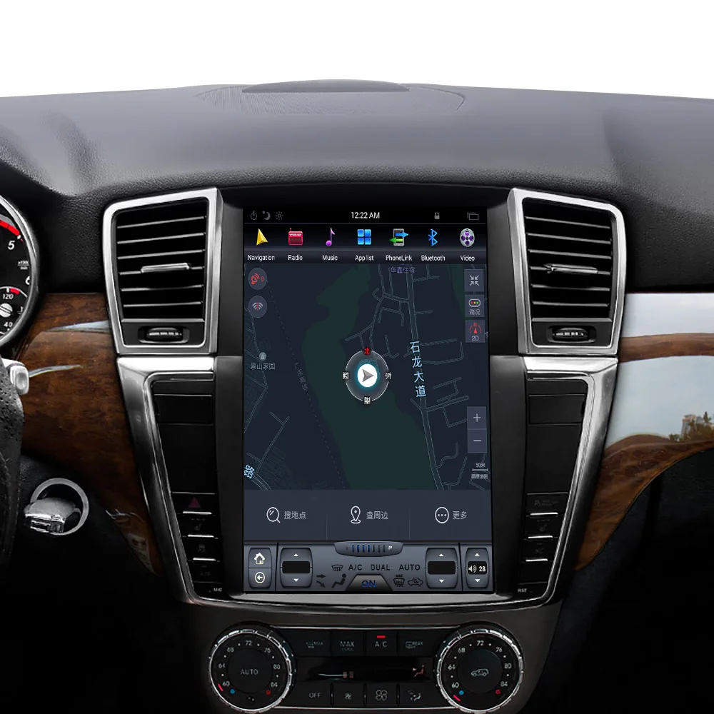Aotsr Tesla 12," вертикальный экран Android 7,1 автомобильный DVD мультимедийный плеер gps навигация для MERCEDES-BENZ мл 2012- GL 2013
