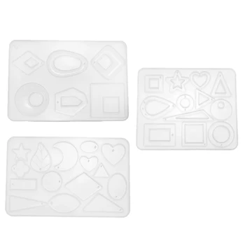 

Crystal Glue Mold Dried Flower Decor Charm Earrings Pendants Resin Molds For DIY Jewelry Making Tools