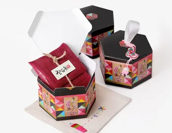 

Quevinbal 200pcs Valentine's Day gifts handmade biscuit box nougat baked pastry box packing box