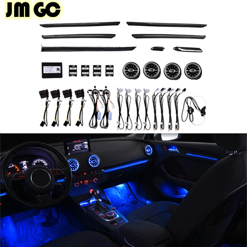 

Светодиодсветильник ка для Audi A3 S3 2014-2021, освещение с вентиляционными отверстиями, 21/32 цветов, внутренсветильник освещение, оригинальное управление экраном