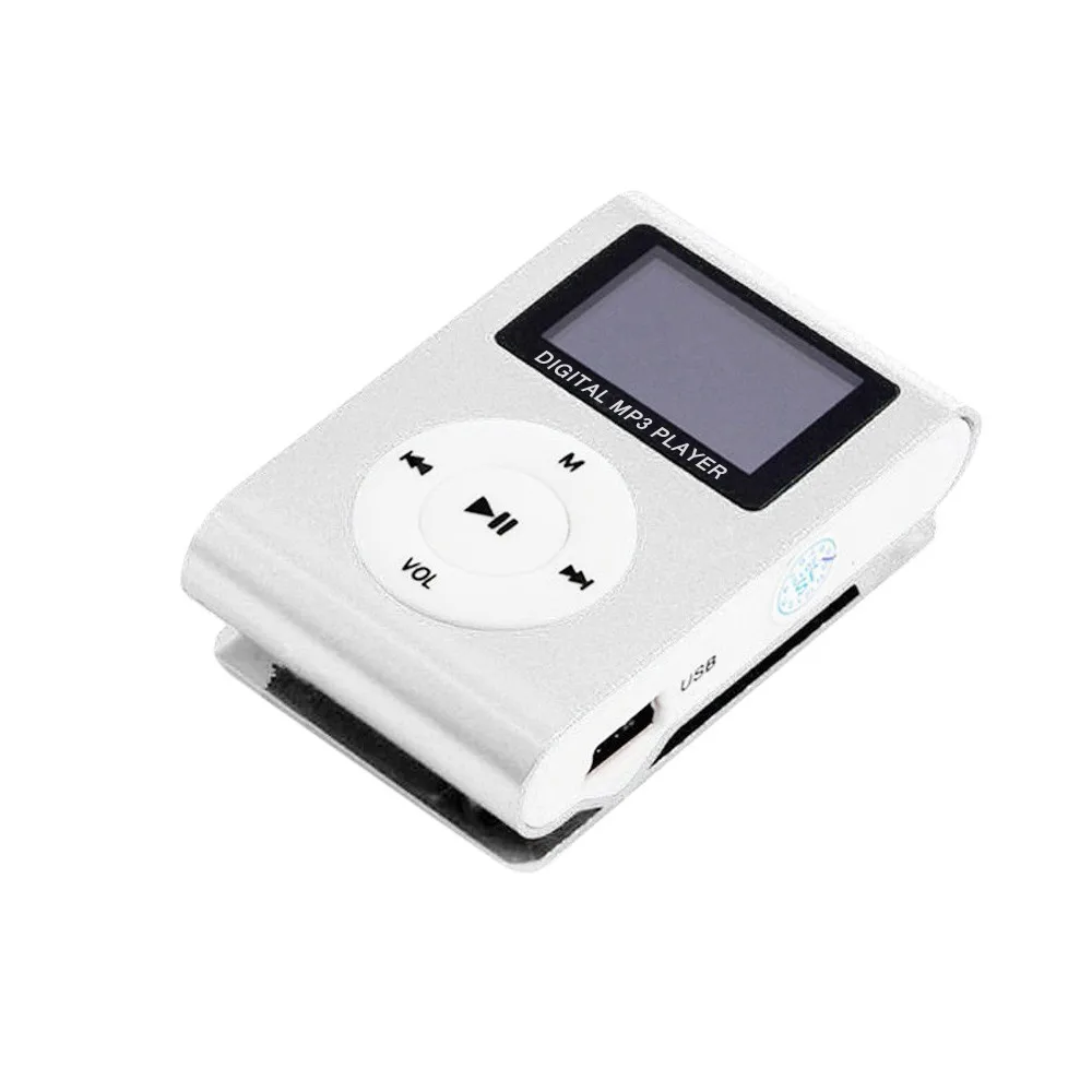 Топ продаж модный мини Mp3 Usb Клип MP3-плеер ЖК-экран Поддержка 32 ГБ Micro Sd Tf Cardslick стильный дизайн спортивный компактный