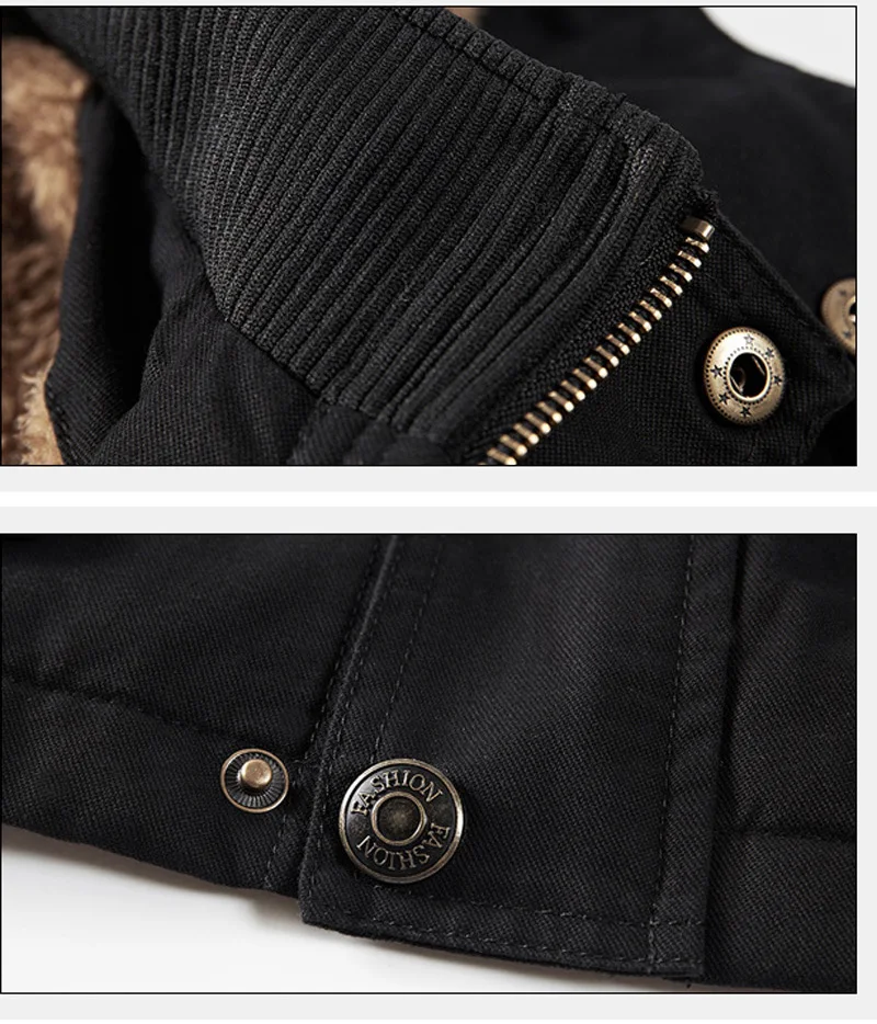 Beste Nieuwe Militaire Dikke Warme man Jas Winter Parka Casual Katoen Gewatteerde Jas mannelijke Multi Pocket bont hoodies mannen jas parka Hombre