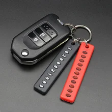 1 Набор анти-потеря номерной знак автомобиля брелок автомобиль номер телефона карта для брелока брелок автомобильный орнамент автомобильные аксессуары