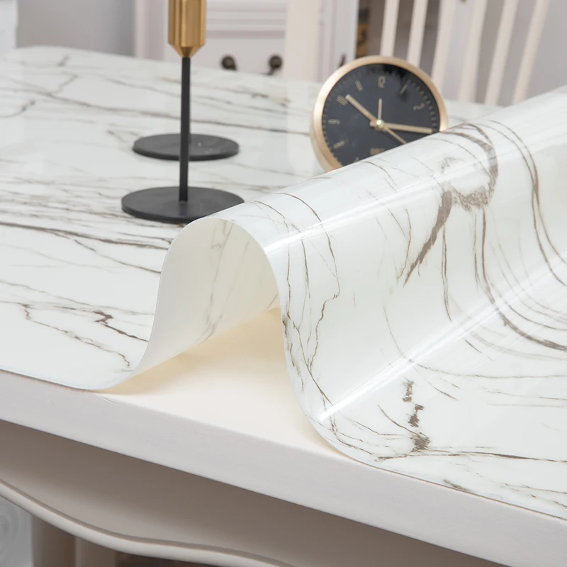  PVC tablecloth Imitation marble table mat Placemat waterproof oilproof for dining table customize c